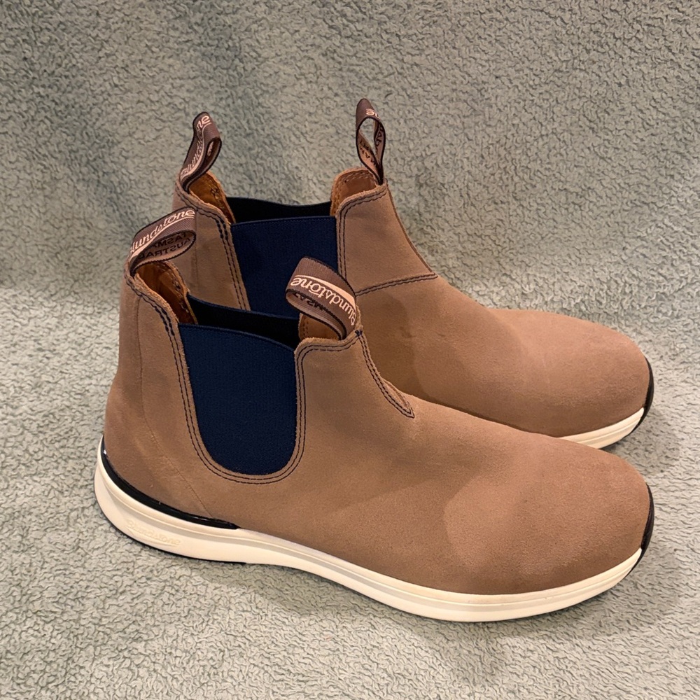Blundstone Men’s Tan and Navy Chelsea Boots in sz 12 - Picture 2 of 11